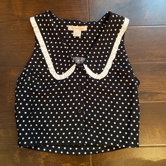 monteau los angeles polka dot top crop - Picture 2 of 3